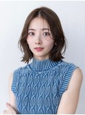 レイヤーカットミディアムボブ髪質改善似合わせ小顔前髪