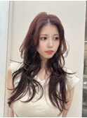 髪質改善*韓国風ピンクブラウンロング*美髪【Zina難波】