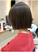 ブラウンカラーミルクティーベージュブリーチなしダブルカラー