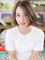 カバーヘア ブリス 川口(COVER HAIR bliss)&nbsp;アシンメトリー前下がり無造作ナチュラルボブc6川口20代30代40代