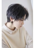 センターパート小顔ハンサムショート/20代30代40代/暗髪
