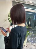 北千住ボブ×カシスレッド×暖色カラー