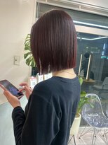 ソワ 北千住(soi)&nbsp;北千住ボブ×カシスレッド×暖色カラー