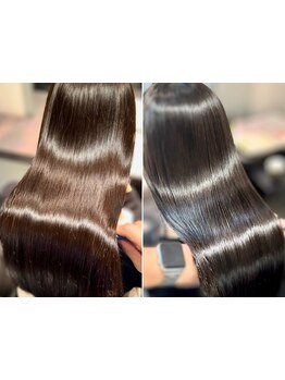 地毛風やわらか髪質改善ストレート/やわらかくツヤツヤで”まるで地毛みたい”なストレートが得意です◎