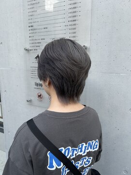 チップタップ 保谷店(tip top) ウルフ風カット&シルバーカラー