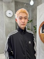 テトヘアー(teto hair) スパイキーショート、ブロンドカラー、メンズショート、金髪