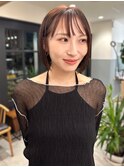 ショートボブ タッセルボブ シースルーバング ツヤ髪 20代30代