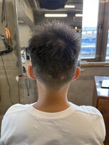 タメ(tame-)&nbsp;サーフカール/フェザーパーマ/ブルーブラック【都賀/メンズ】