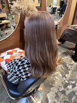 チャプター 問屋町(chapter)&nbsp;ケアブリーチミルクティーベージュカラーレイヤーカット韓国ヘア