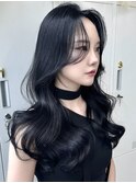 韓国ヘア レイヤーカット ヨシンモリ ブルーブラック