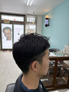 メンズカットツーブロック