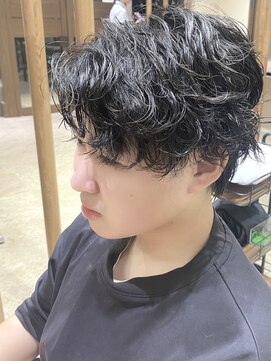 チャコレ パーチ 北千住店(Chacolle perch) ルーズツイストスパイラル×メンズショート