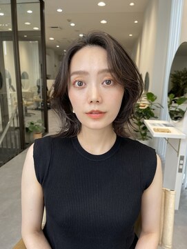 ヌヌ 渋谷 原宿 明治神宮前(nunu) レイヤーカットトリートメントブリーチなしカラーグレージュ