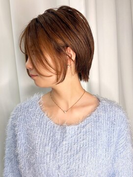 ヘアメイク ミチ 富田店(HAIRMAKE MICHI) 【MICHI 富田店 古作蓮】 ブラウンベージュ ショート 30代40代