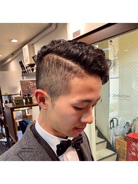 オムヘアーバイグルーマーズ(HOMME HAIR by GROOMER/S) #サイドパートモヒカン#パートライン#hommehair2nd櫻井