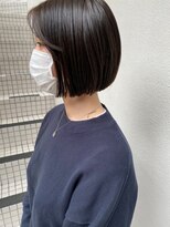 フロート 小阪店(float) ダークカラー_マロンベージュ Aラインボブ かきあげ