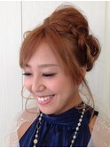 編み込みルーズアップ