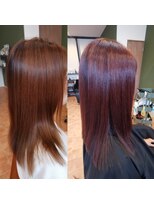 ピンプニー(Pimpny)&nbsp;☆縮毛矯正毛に濃色ピンク系カラーです☆