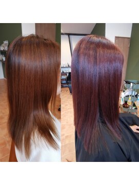 ピンプニー(Pimpny) ☆縮毛矯正毛に濃色ピンク系カラーです☆