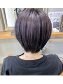 【ブリーチカラー】ダークバイオレットショート