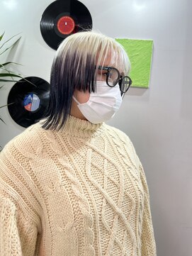 デート 下北沢(DATE) ダブルカラーミルクティーベージュカラーケアブリーチハイトーン