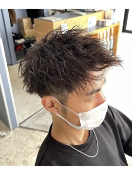 アフューズバイストゥー(Vfuse by StueW) かきあげショート×ソフトツイストパーマ[倉敷][岡山]