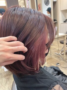 アルターリール(aL ter Rire) チェリーピンク×ピンクブラウン/イヤリングカラー/中村郁未