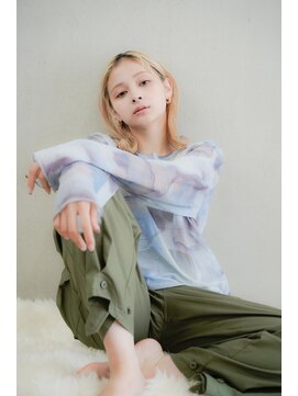 セシルビー 等々力店(SECILB) ミルクティーベージュ+ケアブリーチ