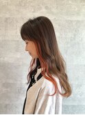 オレンジイヤリングカラー