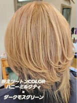 シャルシェ(Chercher)&nbsp;映えCOLOR★ハニーミルクティ×ダークモスグリーン