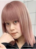 ピンクベージュ[新宿駅/美髪/ピンクブラウン]