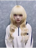 #プルエクステ#ブロンド#ブリーチ#ロングウルフ