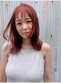 オン眉×オレンジカラー