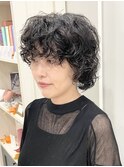 【松戸 藤原】黒髪レイヤーボブウェーブ大人かわいい