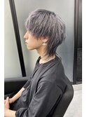 ～波巻きグレーアッシュウルフカット～【Ria 大阪 梅田】