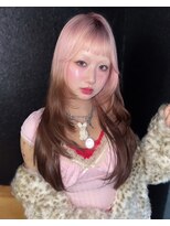 アクシス 栄ガスビル店(`AXIS) 【 HIYORI 】" ピンク × ベージュ　ルーツカラー "