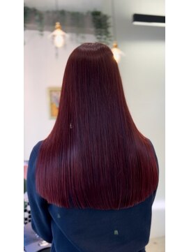 ジラソル(girasol) 髪質改善カラー/ワインレッド/トリートメント/前髪カット