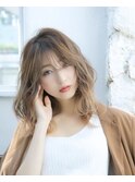 韓国髪質改善レイヤーカットホワイトブロンドワイドバング美髪