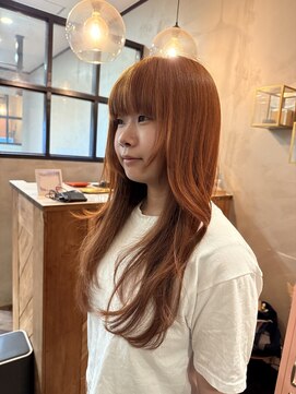アンジェリカ 近鉄奈良店(ANGELICA) ＮＯブリーチでも可愛いオレンジカラー！