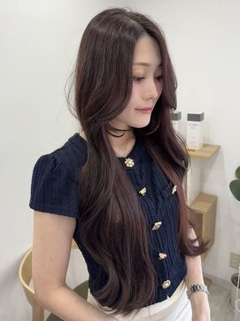 ソソ(soso.) 【顔まわりお悩みの方必見】長め流し前髪&艶髪カラー