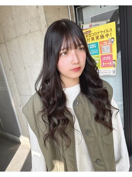 ガルボ ヘアー(garbo hair) 艶髪　韓国風カラー　ロングカラー