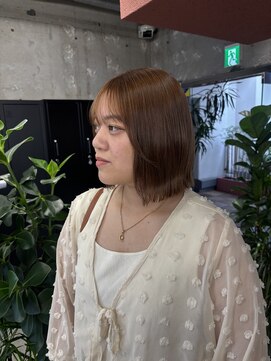 キャラハーフ 池袋東口店(KYARA HALF) 【RUI】ブリーチなしカラー/ヘーゼルベージュ/赤み打ち消し