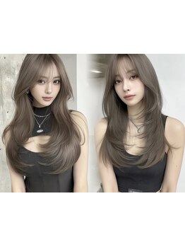 馴染ませる技術×自然なエクステが得意な渋谷美容院♪ダブルカラー+プレミアムシールエクステ40本\34200