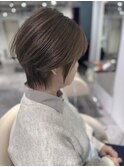 白髪ぼかしショートボブハイライト髪質改善40代50代白髪