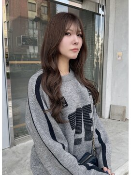 暖色透け感カラー/ナッツ/レイヤー