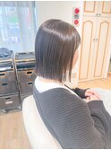 ダークアッシュ/切りっぱなしボブ/似合わせカット【横浜】k