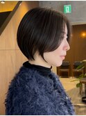 武蔵小杉大人ショートボブベージュカラー小顔レイヤーくびれボブ