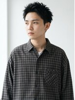 キビト(kibito) 黒髪短髪スパイキーショート短髪パーマ20代30代曙橋若松河田新宿