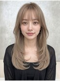 ミルクティーブロンド/韓国レイヤー透明感カラー春カラーp北浦和
