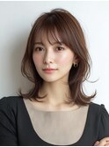 ミディアムレイヤー　白髪ぼかし　白髪染め　40代50代60代